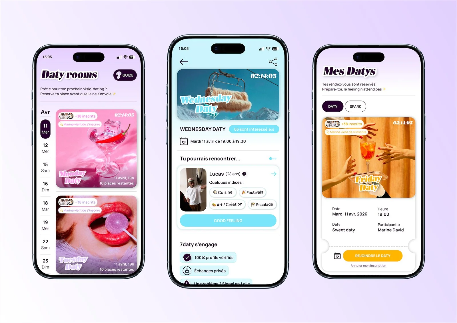 7Daty — Daty rooms, planning et confirmation de rendez-vous