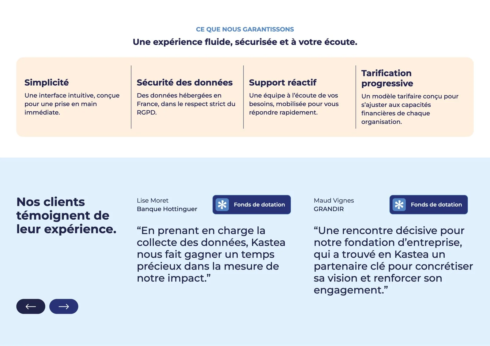 Kastea — garanties et témoignages clients