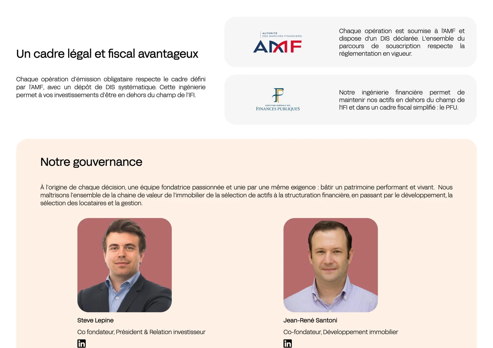 Monolithe — cadre légal, fiscal et gouvernance