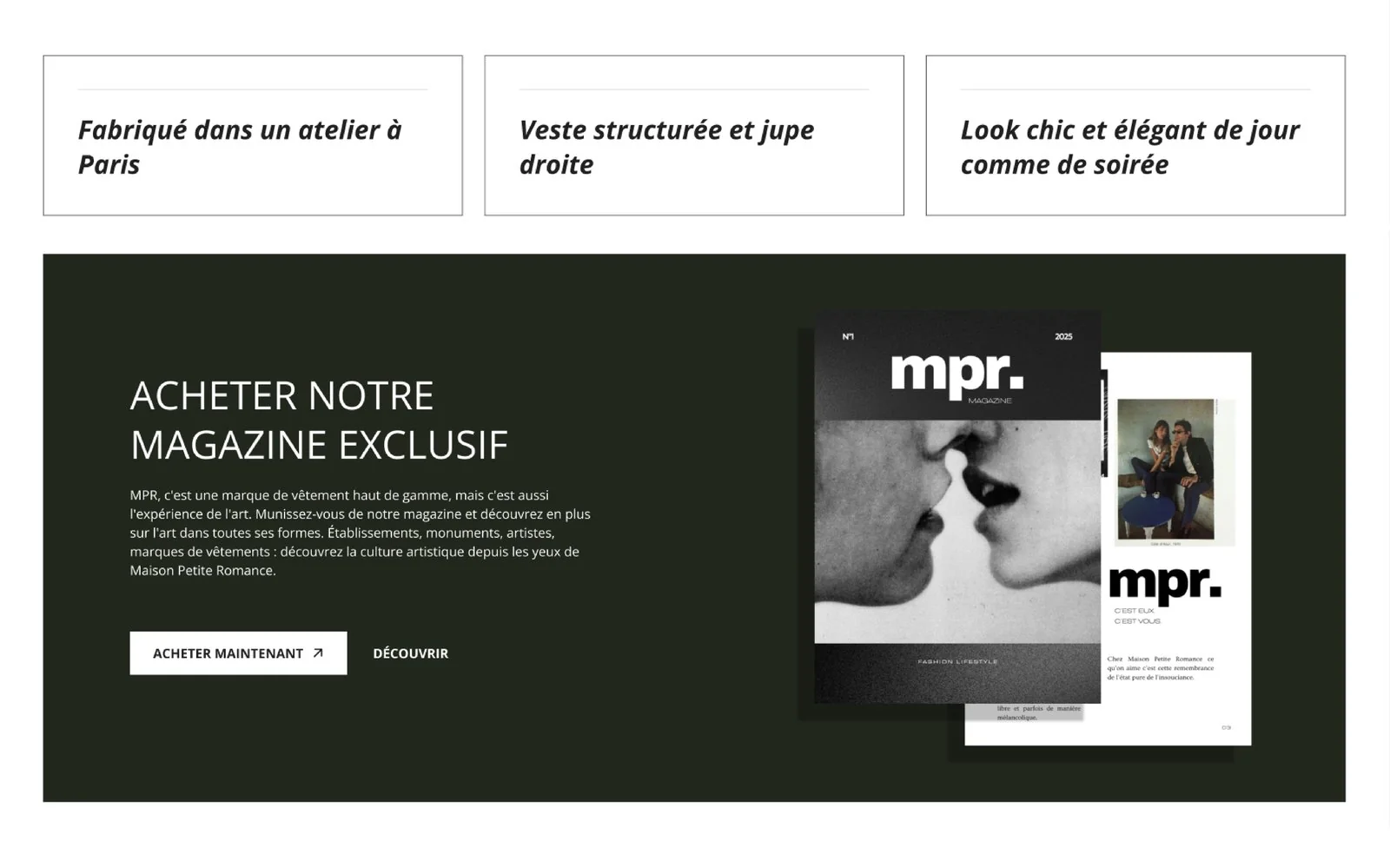 MPR — magazine exclusif de la marque