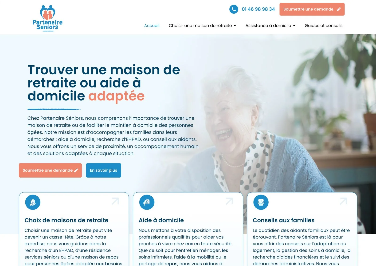 Partenaire Senior — page d'accueil du site